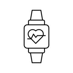 Fitness Tracker thinline icon , vector, pixel perfect, illustrator file 

