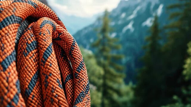 Climbing rope mountain
