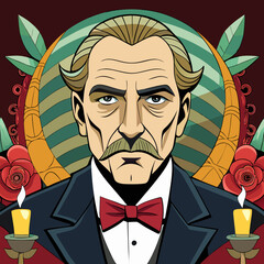 businessman with flower