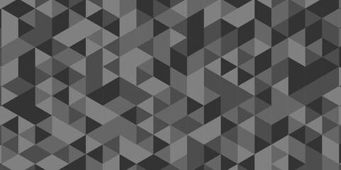 Minimal abstract Overlap random vector element modern overlay diamond triangle mosaic paper black and gray low polygon web brochure layer space texture background.	