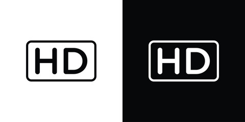 High definition icon. Graphic Design vector icon. Ui Ux Icons