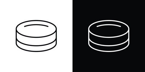 Hockey puck icon. Graphic Design vector icon. Ui Ux Icons