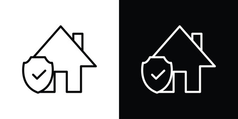 Home insurance icon. Graphic Design vector icon. Ui Ux Icons