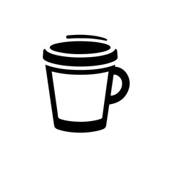 Coffee Cup with Lid Silhouette