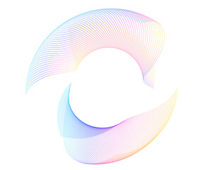 Design element wave lines, spiral geometric. Elegant abstract design for yoga, meditation, and...