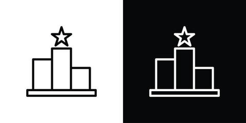 Leaderboard icon. Graphic Design vector icon. Ui Ux Icons