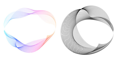 Design element Elegant Abstract Circular Line Frame for Business Cards, Brochures, Branding...