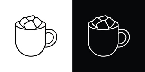 Marshmallows Mug icon. Graphic Design vector icon. Ui Ux Icons