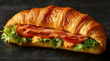 クロワッサンに挟んだ贅沢ハム＆チーズサンド