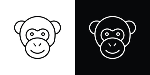 Monkey icon. Graphic Design vector icon. Ui Ux Icons