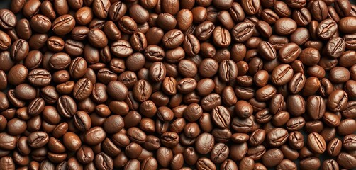 Fototapeta premium Abstract brown geometric coffee bean pattern, perfect for banner, poster, or packaging design, abstract, vintage