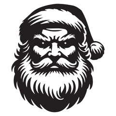 Fototapeta premium Festive Santa Mustache Clipart for Winter Holiday Projects