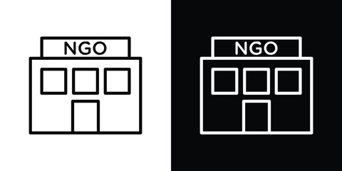 NGO Building icon. Graphic Design vector icon. Ui Ux Icons