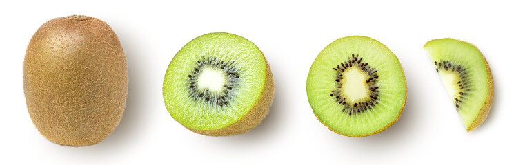 kiwi fruit on white background