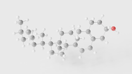 previtamin d3 molecule 3d, molecular structure, ball and stick model, structural chemical formula vitamin d precursor