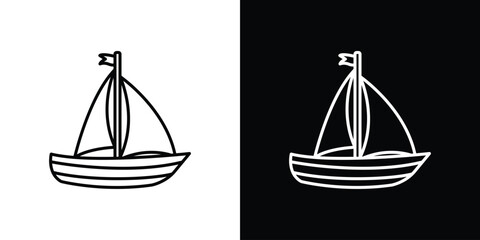 Sailboat icon. Graphic Design vector icon. Ui Ux Icons