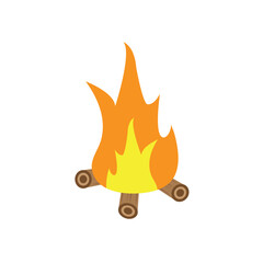 bonfire logo icon illustration flat