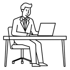 businessman with laptop