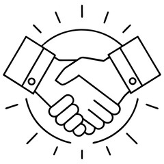 handshake vector illustration