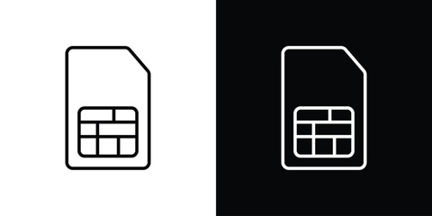Sim card icon. Graphic Design vector icon. Ui Ux Icons