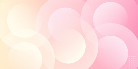 Minimalist banner background, pastel colorful, pink and yellow gradations eps10