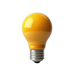 Yellow light bulb idea concept innovation creativity energy saving solution inspiration bright design 3d