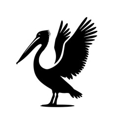 Fototapeta premium Premium Vector Collection of Graceful Pelican Silhouette Icons for Wildlife and Design Projects