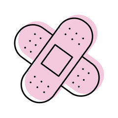 Bandage color shadow thinline icon , vector, pixel perfect, illustrator file 
