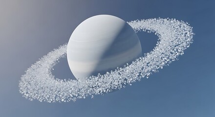 Icy Halo: A Planet Adorned with Crystalline Rings