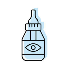 Eye Drops color shadow thinline icon , vector, pixel perfect, illustrator file 
