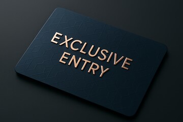 Private Access: Textured Card with Rose Gold Lettering