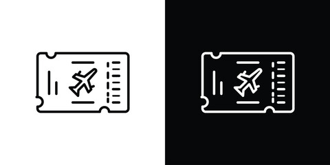 Ticket airline icon. Graphic Design vector icon. Ui Ux Icons
