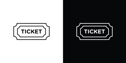 Ticket stub icon. Graphic Design vector icon. Ui Ux Icons