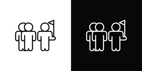 Tour guide people icon. Graphic Design vector icon. Ui Ux Icons
