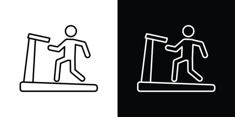 Treadmill icon. Graphic Design vector icon. Ui Ux Icons