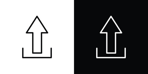 Upload arrow icon. Graphic Design vector icon. Ui Ux Icons