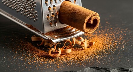 Cinnamon Shavings: Aromatic Spice Detail