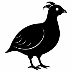 Modern Quail Silhouette Artwork
