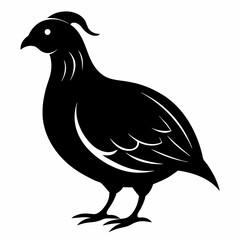 Modern Quail Silhouette Artwork