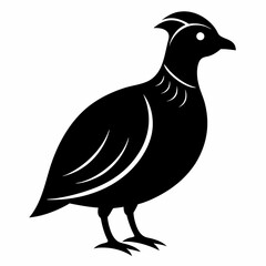 Modern Quail Silhouette Artwork