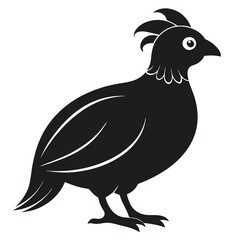 Modern Quail Silhouette Artwork