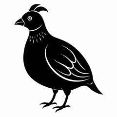 Modern Quail Silhouette Artwork