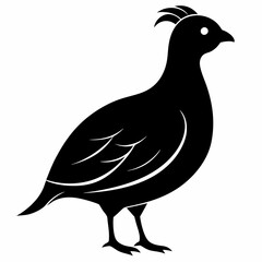 Modern Quail Silhouette Artwork