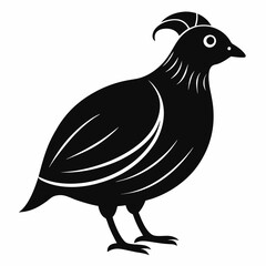Modern Quail Silhouette Artwork