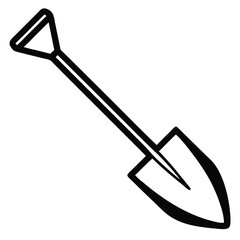 Shovel Vector Outline