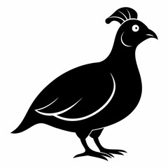 Modern Quail Silhouette Artwork