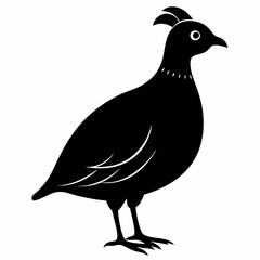 Modern Quail Silhouette Artwork
