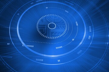 Futuristic blue interface