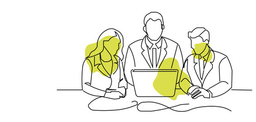 Business Meeting Discussion, Team Collaboration Graphic