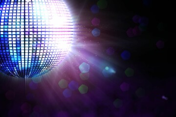 Digitally generated shiny disco ball